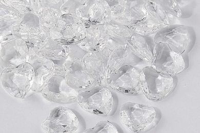 Heart Clear Wedding Table Diamantes.